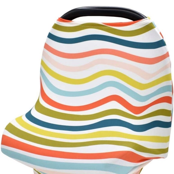 Rainbow Carseat Nursing, Stroller, & Breastfeeding Cover for Baby - Picture 2 of 7